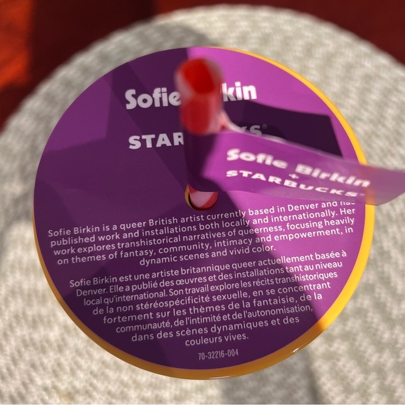 NEW Starbucks Sofie Birkin 2024 Yellow Summer Graphic "Pride Month Tumbler 24 oz - Picture 7 of 12